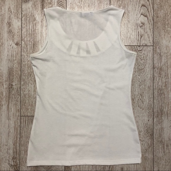 CHIC by JACOB white cutout tank top S - Picture 3 of 3